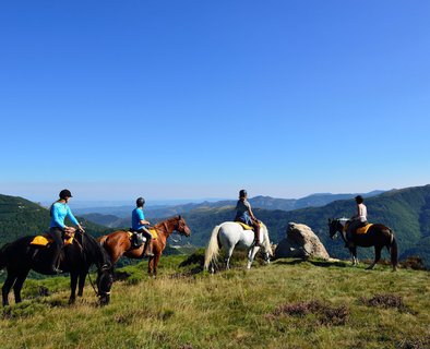 Horse-riding trail in the Monts d'Ardèche Nature Park