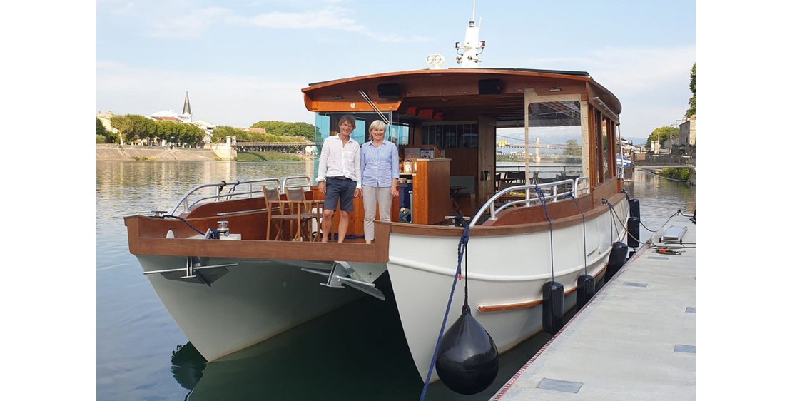 Foto De "Bleu-Vert-Vapeur" lus op de Dolce Via met boot en stoomtrein - La Compagnie des Canotiers