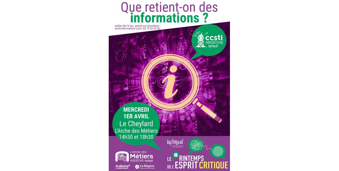 Foto Que retient-on des informations ? Jouons avec notre esprit critique ! - Printemps de l'Esprit Critique