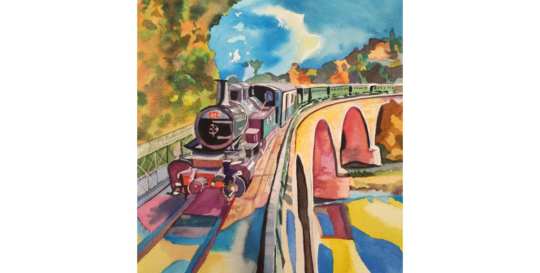 Photo Atelier Terre d'Ardèche  - "Magie de l'aquarelle en gare du Mastrou""