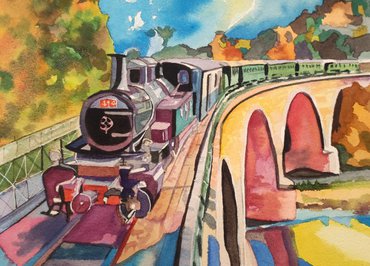 Atelier Terre d'Ardèche  - "Magie de l'aquarelle en gare du Mastrou"