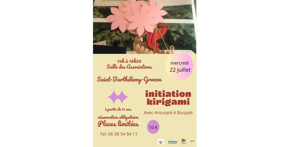 Photo Atelier initiation au Kirigami